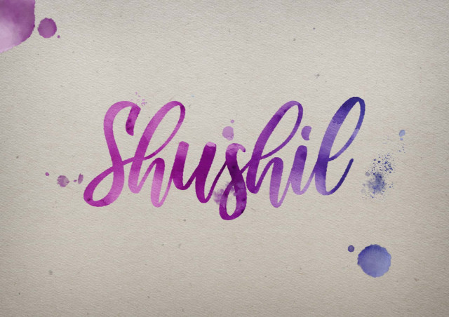 Free photo of Shushil Watercolor Name DP