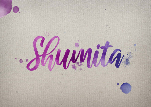 Free photo of Shumita Watercolor Name DP