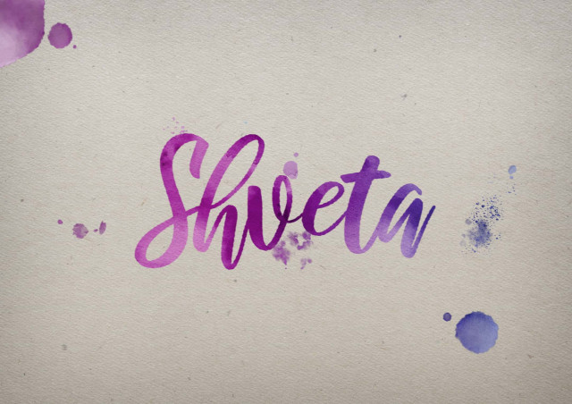 Free photo of Shveta Watercolor Name DP