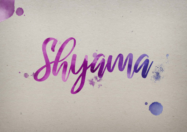 Free photo of Shyama Watercolor Name DP