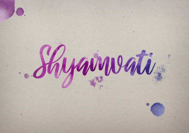 Free photo of Shyamvati Watercolor Name DP