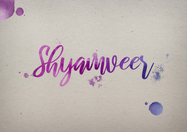 Free photo of Shyamveer Watercolor Name DP