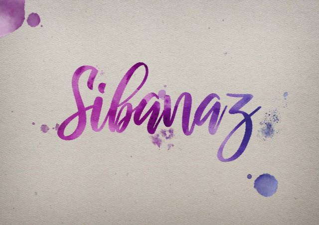 Free photo of Sibanaz Watercolor Name DP