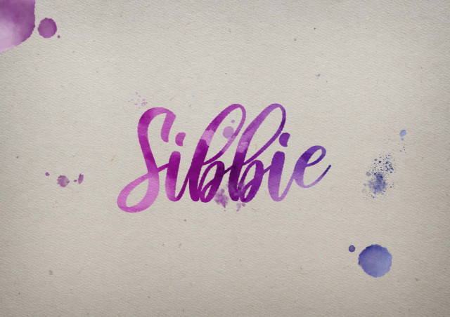 Free photo of Sibbie Watercolor Name DP