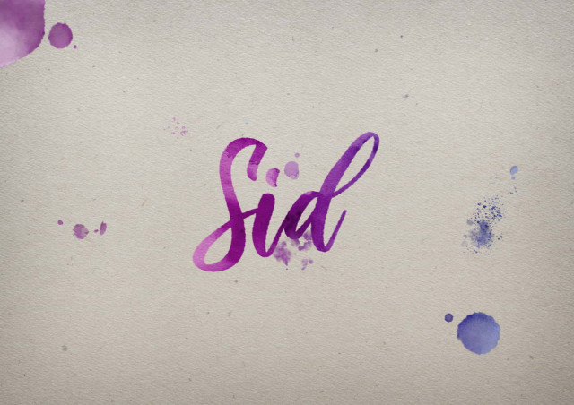 Free photo of Sid Watercolor Name DP