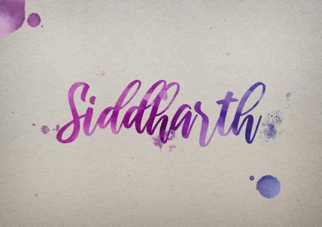 Free photo of Siddharth Watercolor Name DP