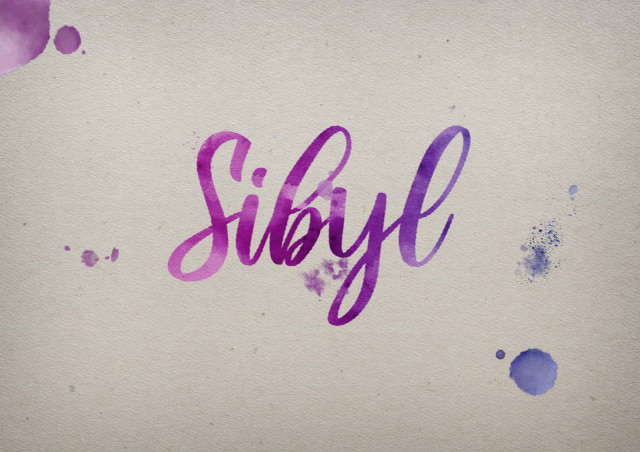 Free photo of Sibyl Watercolor Name DP