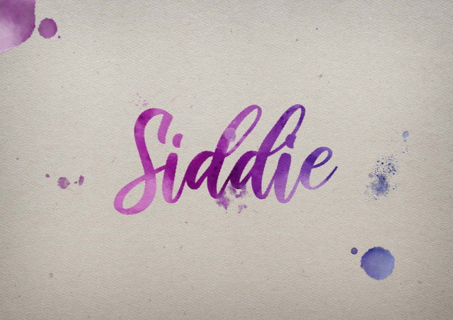 Free photo of Siddie Watercolor Name DP