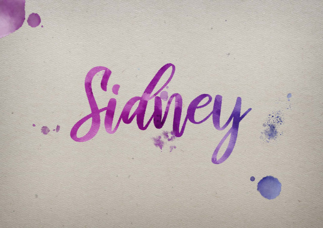 Free photo of Sidney Watercolor Name DP