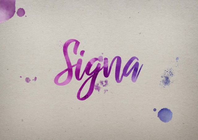 Free photo of Signa Watercolor Name DP