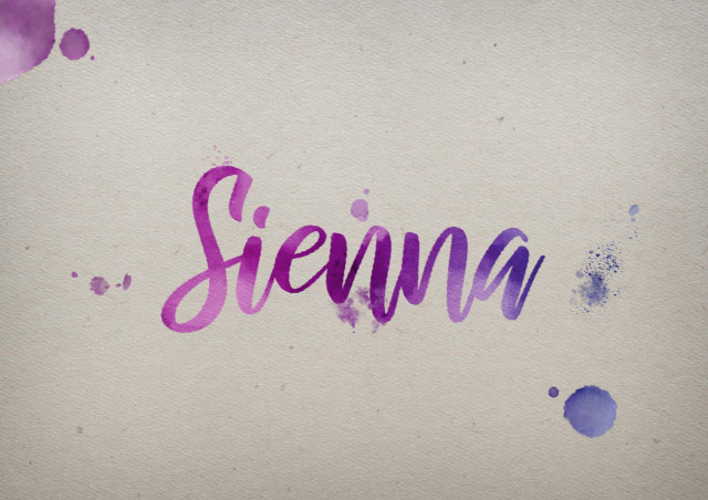 Free photo of Sienna Watercolor Name DP