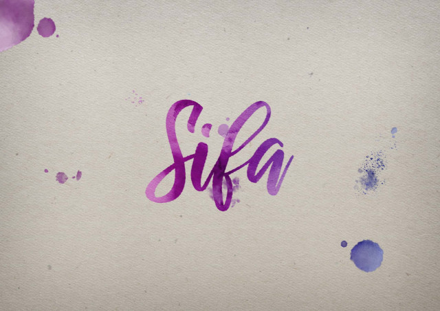 Free photo of Sifa Watercolor Name DP