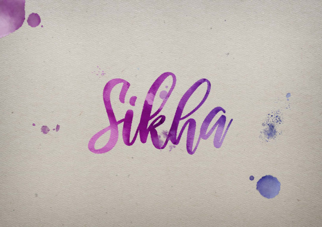 Free photo of Sikha Watercolor Name DP