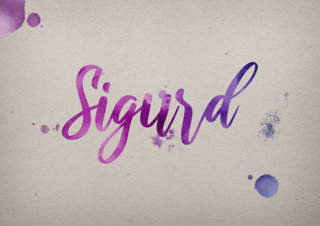 Free photo of Sigurd Watercolor Name DP