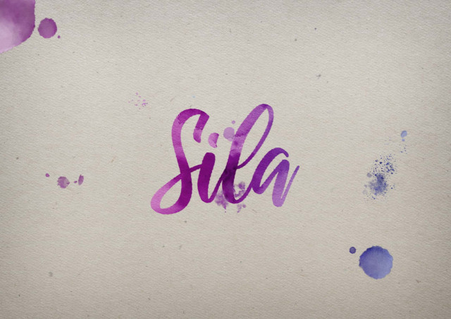 Free photo of Sila Watercolor Name DP