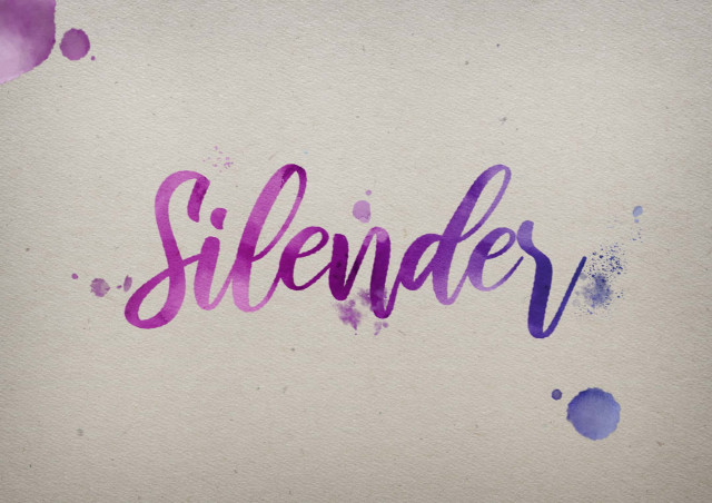 Free photo of Silender Watercolor Name DP