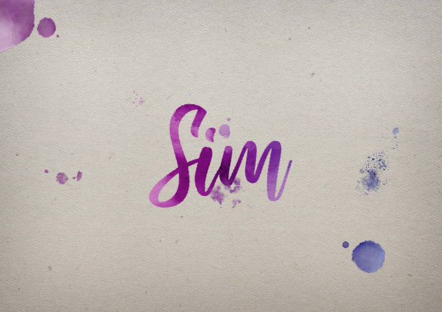 Free photo of Sim Watercolor Name DP