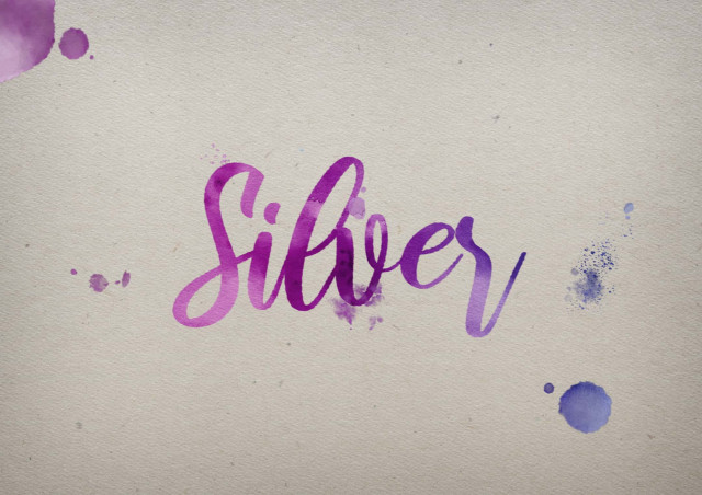 Free photo of Silver Watercolor Name DP