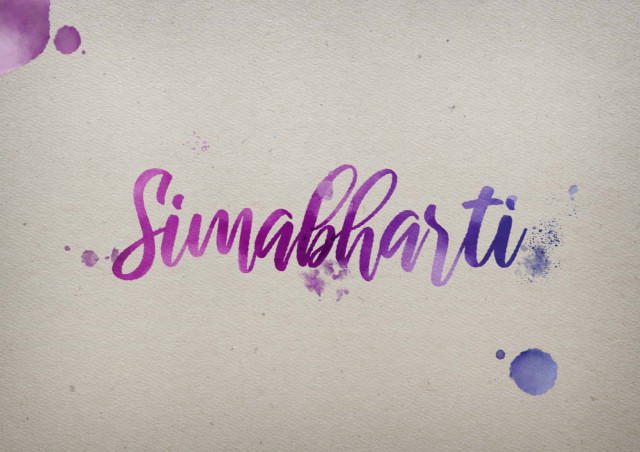 Free photo of Simabharti Watercolor Name DP