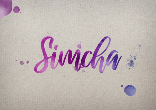 Free photo of Simcha Watercolor Name DP