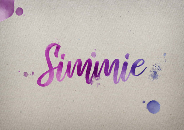 Free photo of Simmie Watercolor Name DP