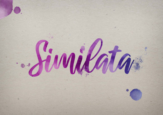 Free photo of Similata Watercolor Name DP