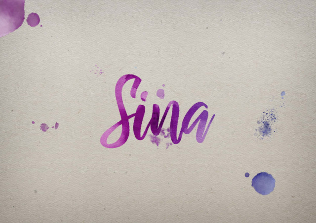 Free photo of Sina Watercolor Name DP