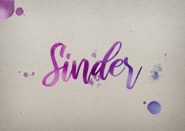 Free photo of Sinder Watercolor Name DP