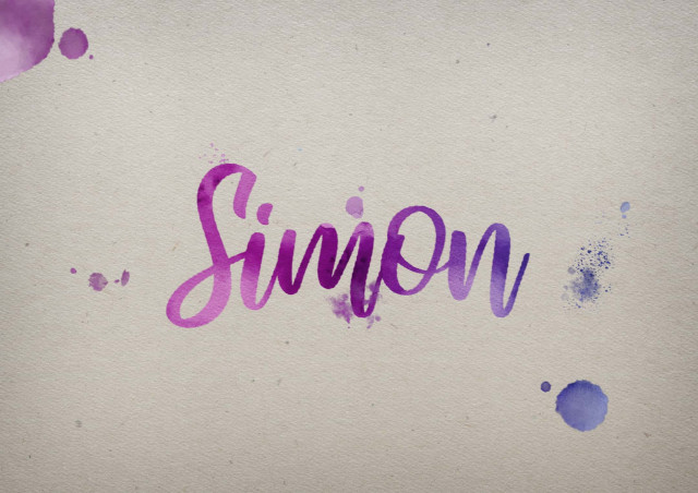 Free photo of Simon Watercolor Name DP