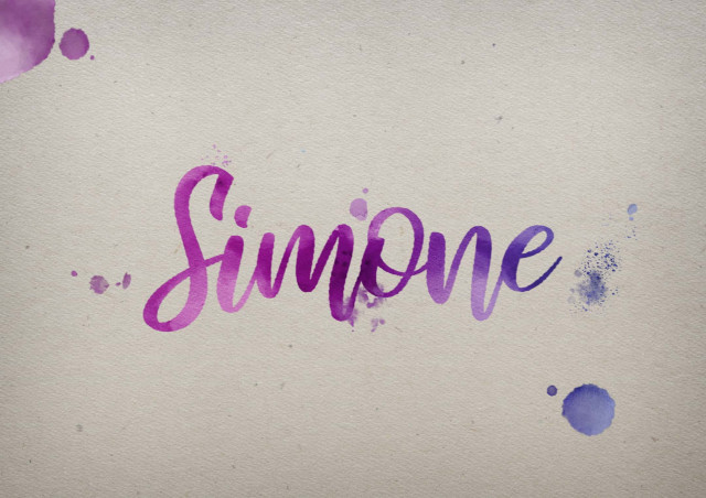 Free photo of Simone Watercolor Name DP