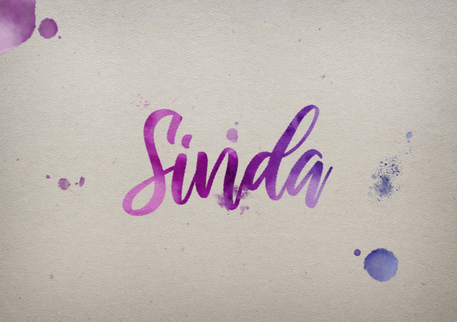 Free photo of Sinda Watercolor Name DP