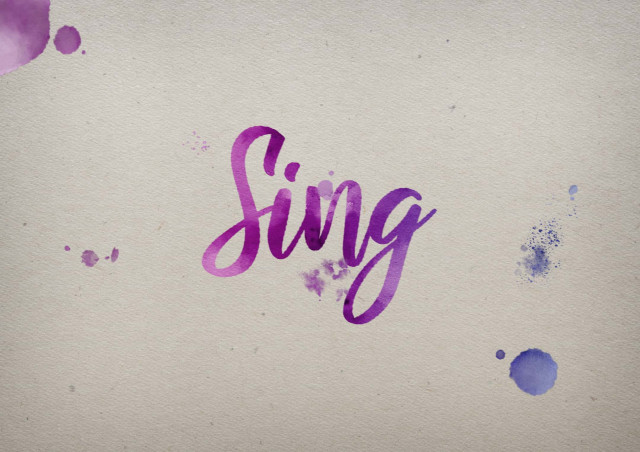 Free photo of Sing Watercolor Name DP