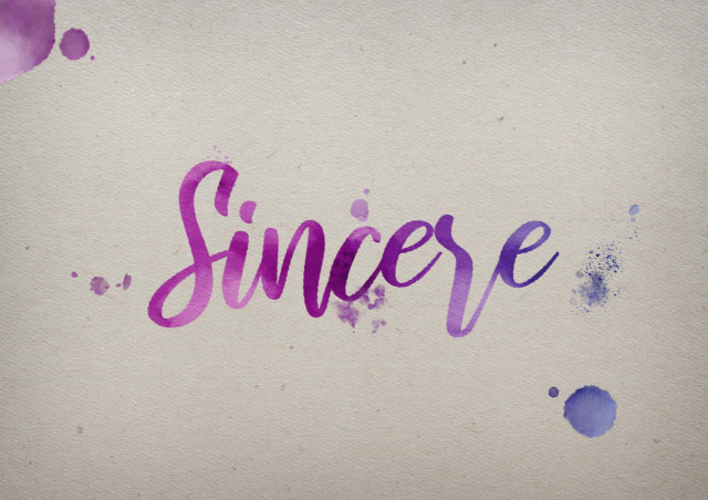 Free photo of Sincere Watercolor Name DP