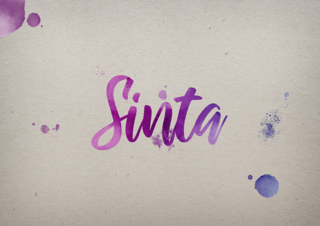 Free photo of Sinta Watercolor Name DP