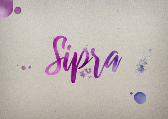 Free photo of Sipra Watercolor Name DP