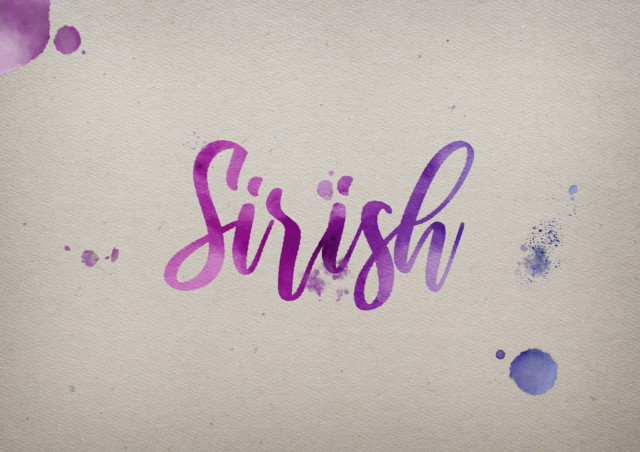 Free photo of Sirish Watercolor Name DP