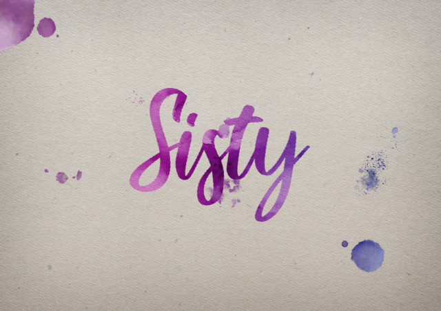 Free photo of Sisty Watercolor Name DP