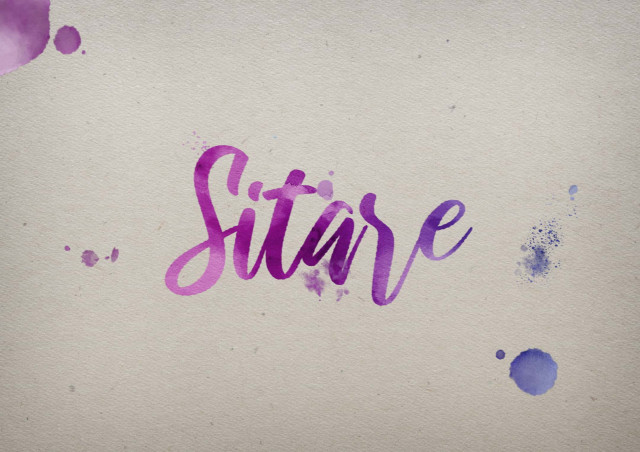 Free photo of Sitare Watercolor Name DP