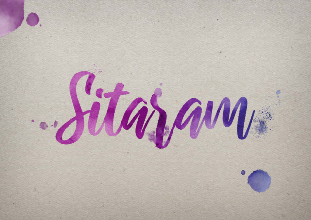 Free photo of Sitaram Watercolor Name DP