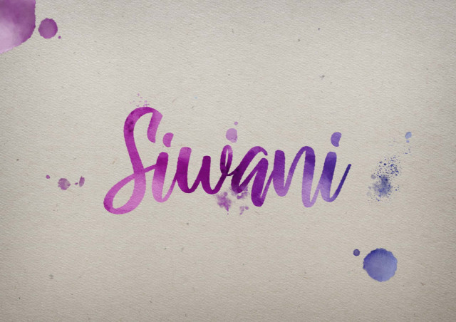 Free photo of Siwani Watercolor Name DP