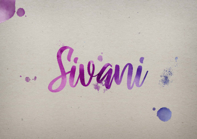 Free photo of Sivani Watercolor Name DP