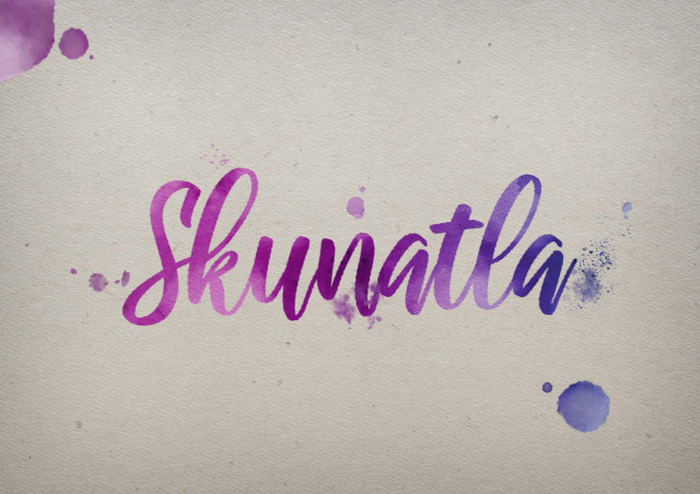 Free photo of Skunatla Watercolor Name DP