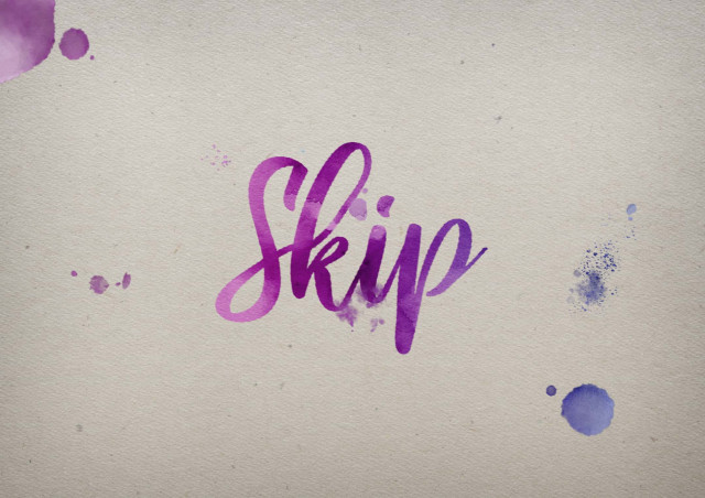 Free photo of Skip Watercolor Name DP