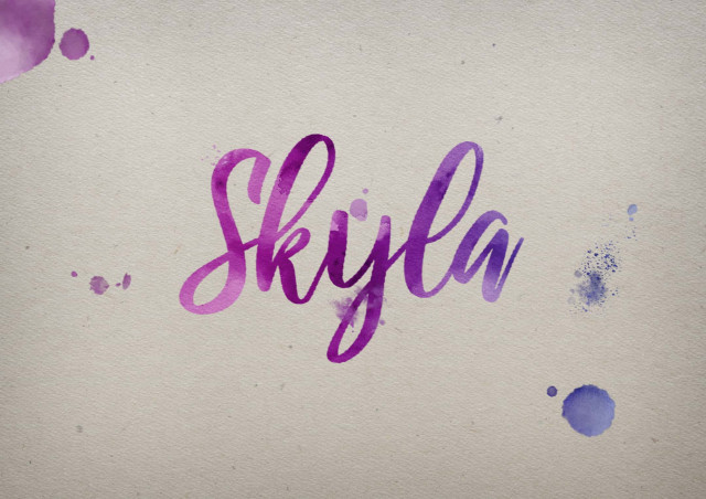 Free photo of Skyla Watercolor Name DP