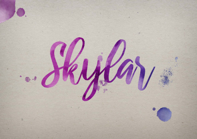Free photo of Skylar Watercolor Name DP