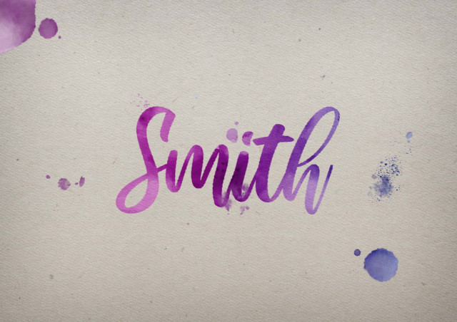 Free photo of Smith Watercolor Name DP