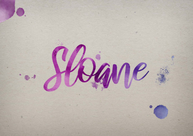 Free photo of Sloane Watercolor Name DP