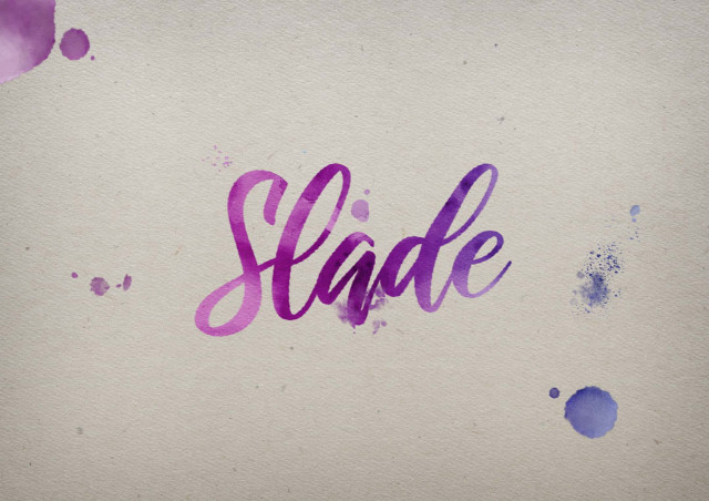 Free photo of Slade Watercolor Name DP