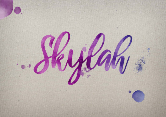 Free photo of Skylah Watercolor Name DP