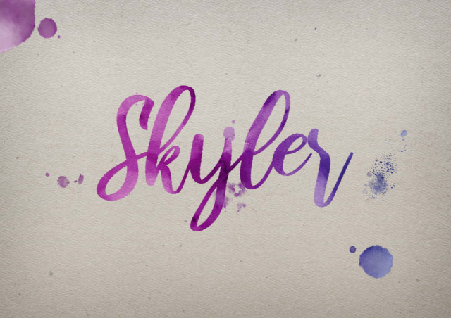 Free photo of Skyler Watercolor Name DP